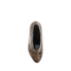 Brown Calfskin High Heel Pumps