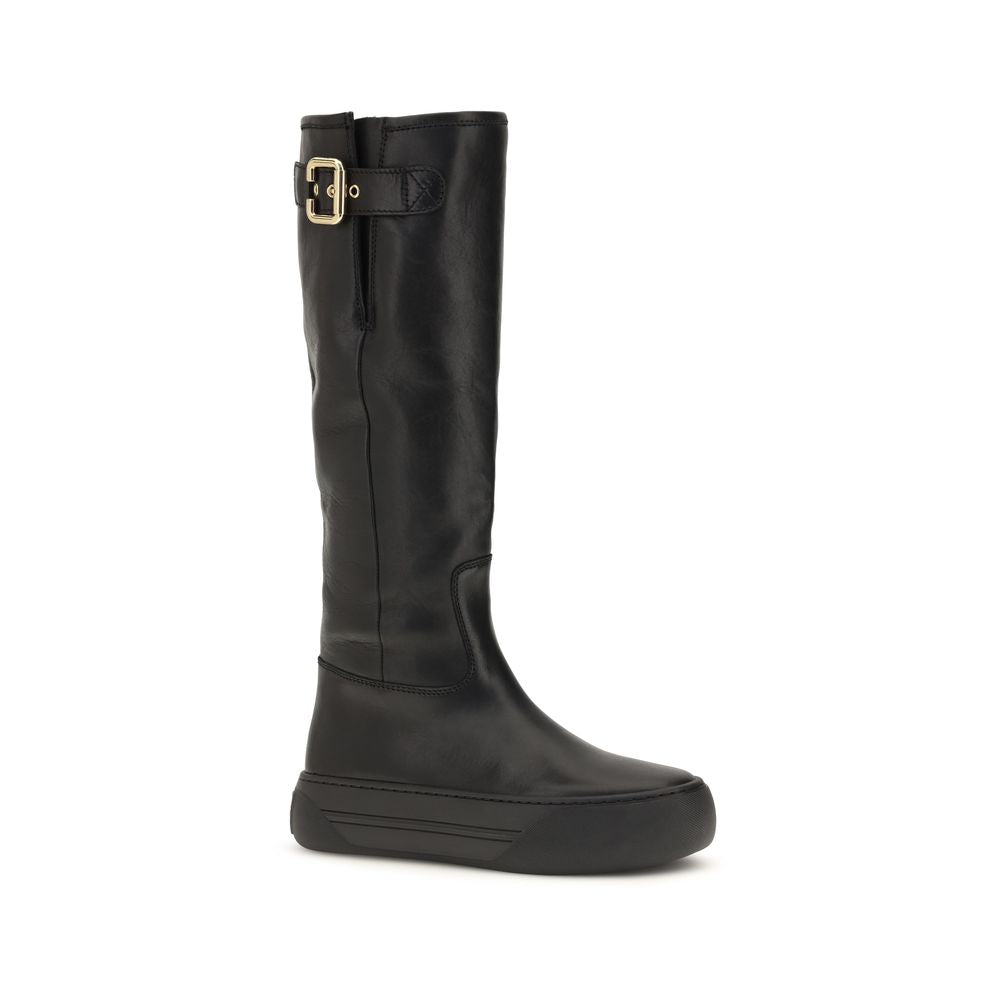 Glossy Calfskin Delia Boots
