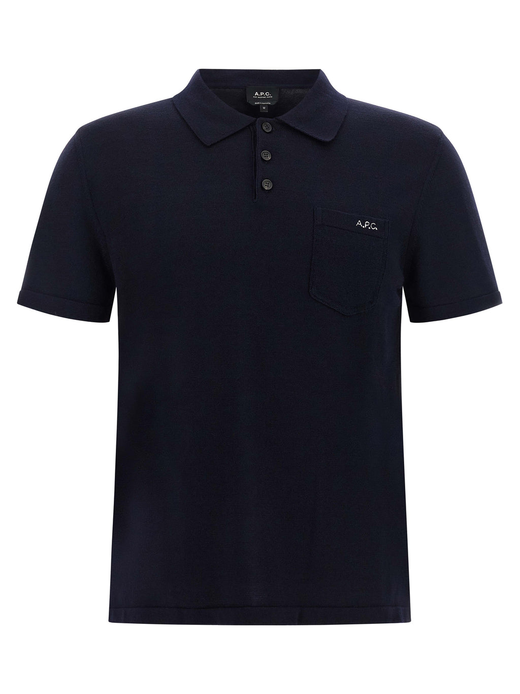 Blue Virgin Wool Gide Polo Shirt