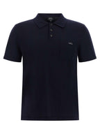 Blue Virgin Wool Gide Polo Shirt