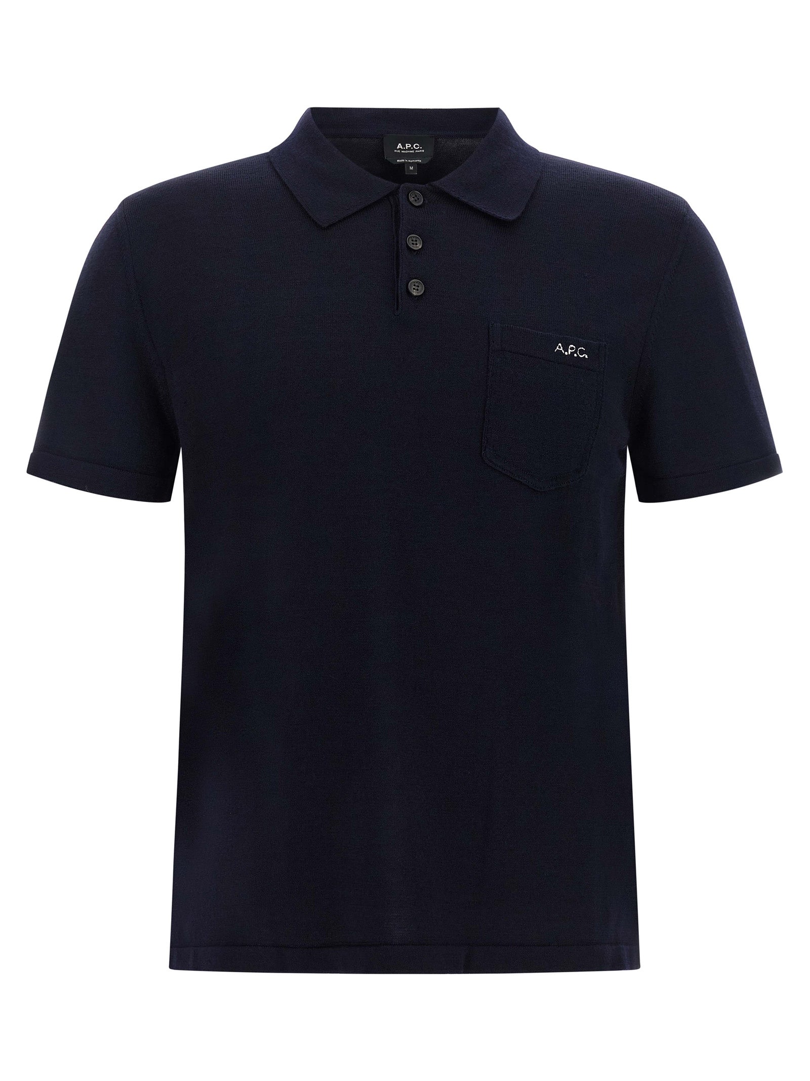 Blue Virgin Wool Gide Polo Shirt