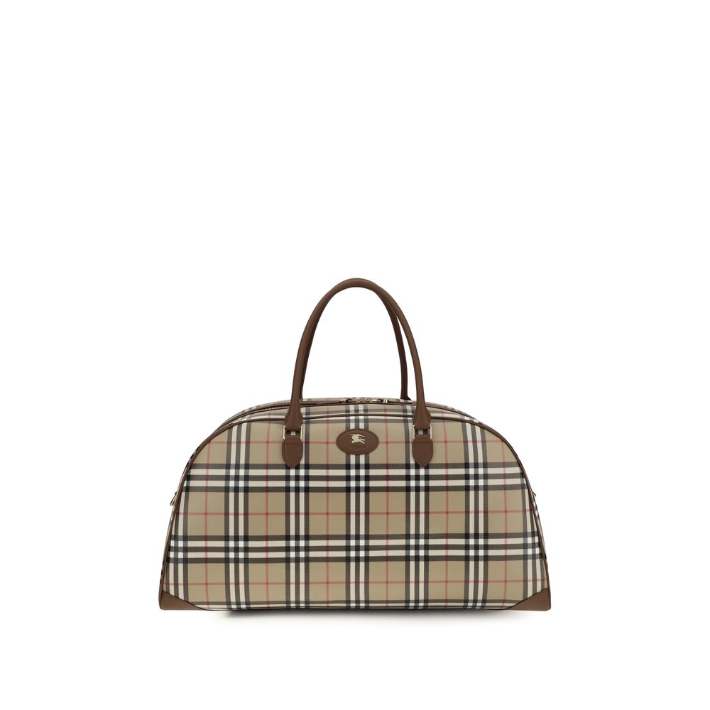 Cotton Check Travel Duffle