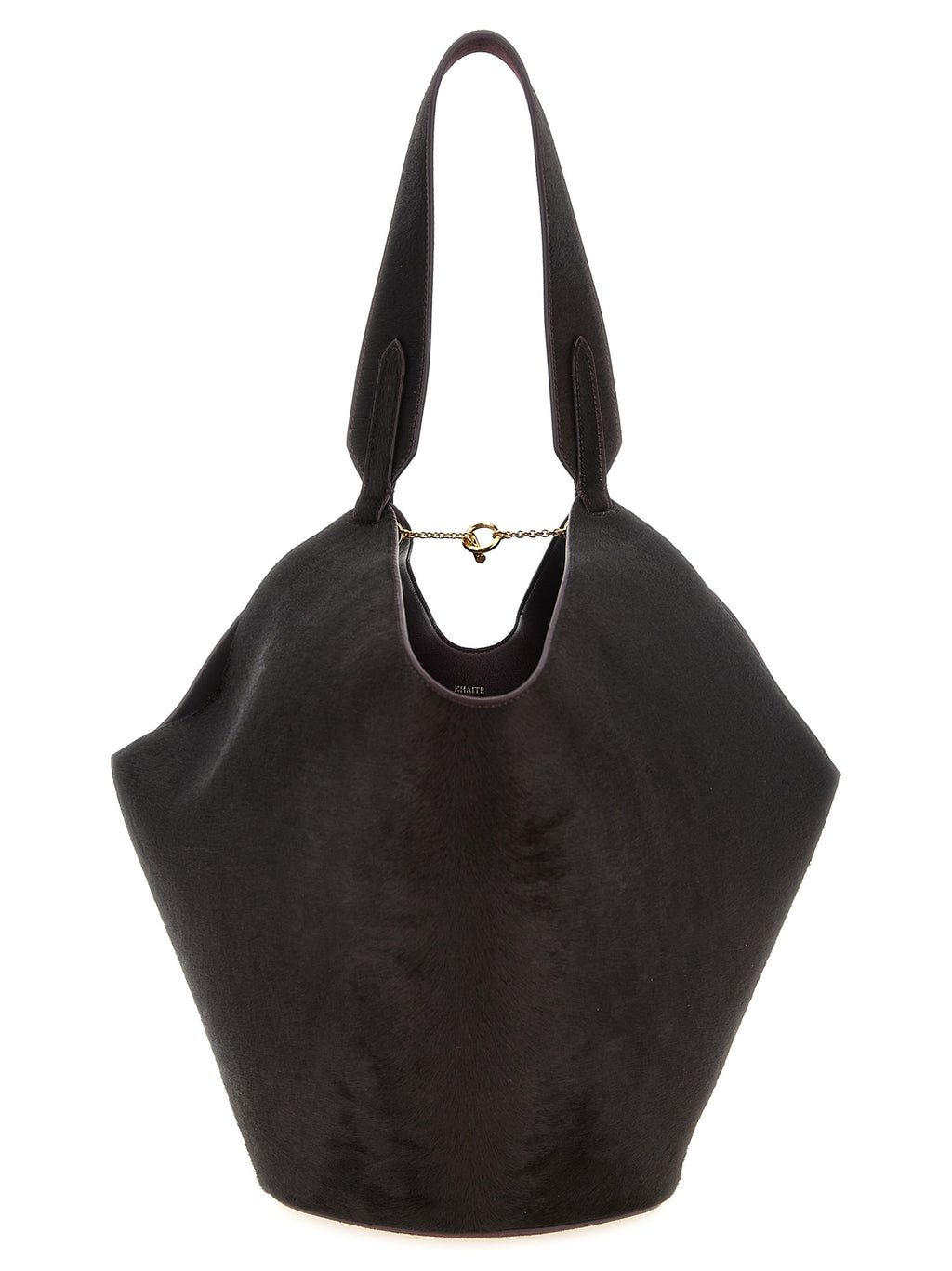 Bordeaux Calfskin Lotus Tote Bag