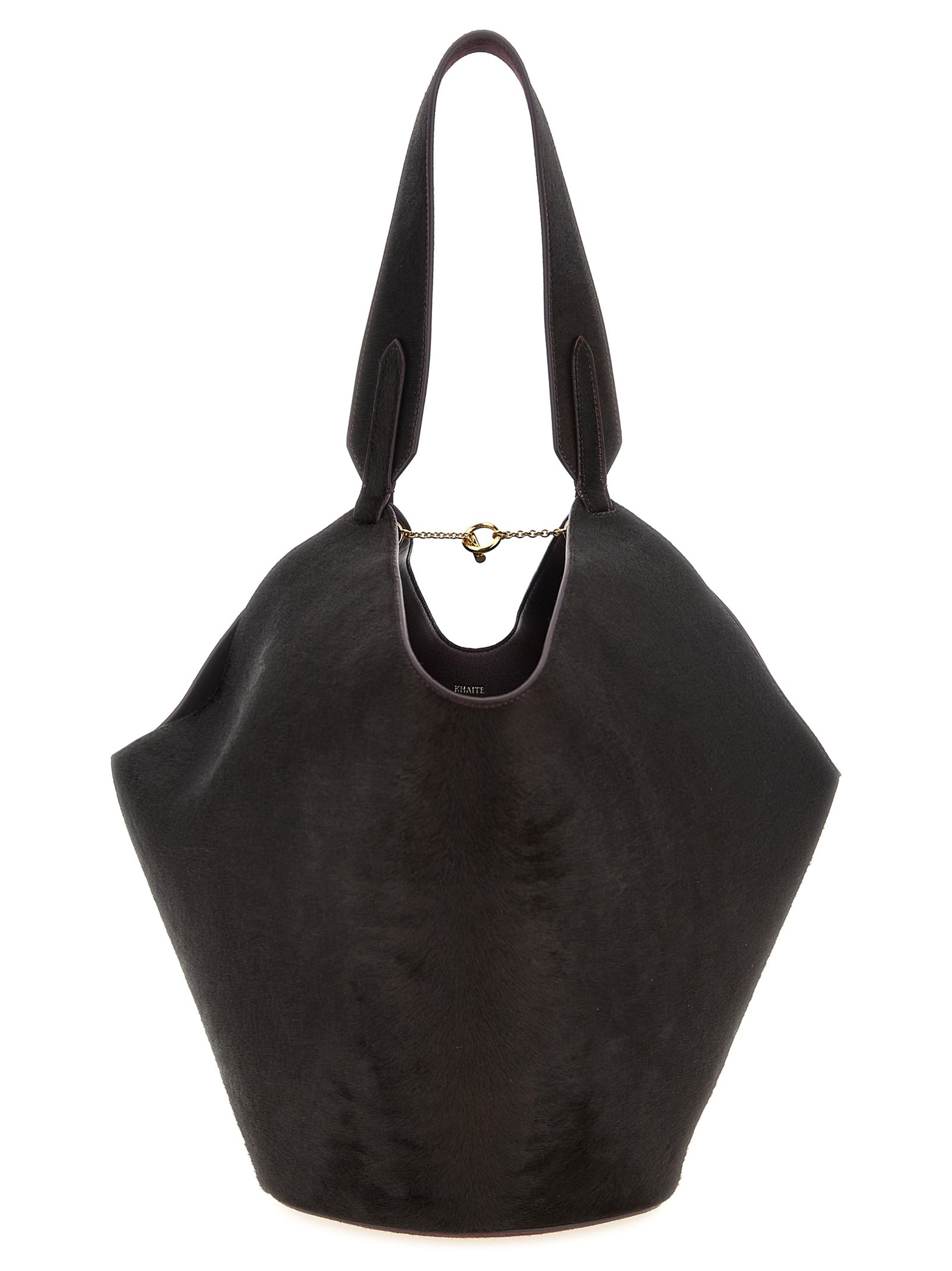 Bordeaux Calfskin Lotus Tote Bag