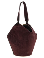 Bordeaux Calfskin Lotus Tote Bag