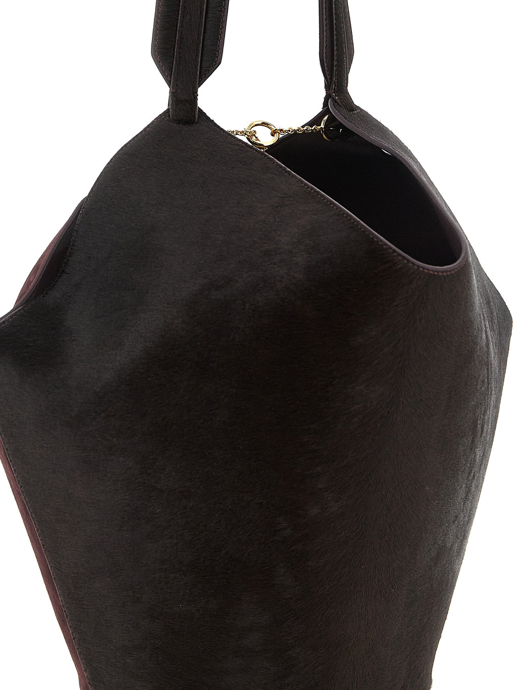 Bordeaux Calfskin Lotus Tote Bag