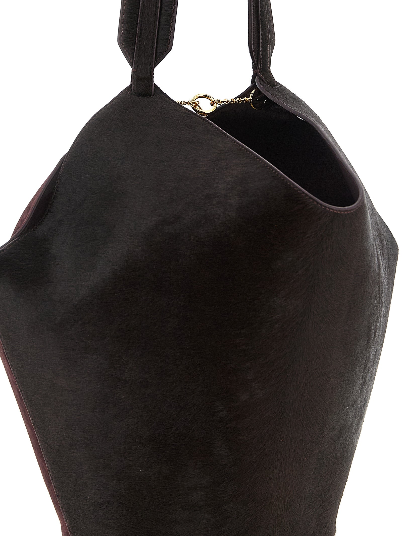 Bordeaux Calfskin Lotus Tote Bag