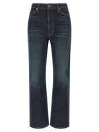 Abigail Blue Cotton Flared Jeans