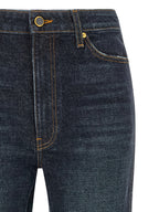 Abigail Blue Cotton Flared Jeans