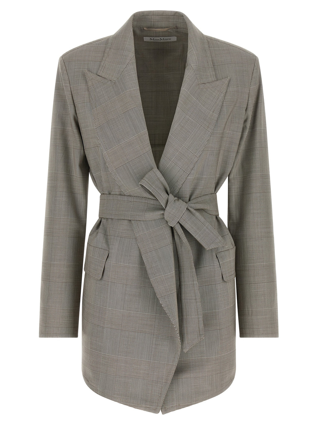 Gray Prince of Wales Virgin Wool Blazer
