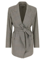 Gray Prince of Wales Virgin Wool Blazer