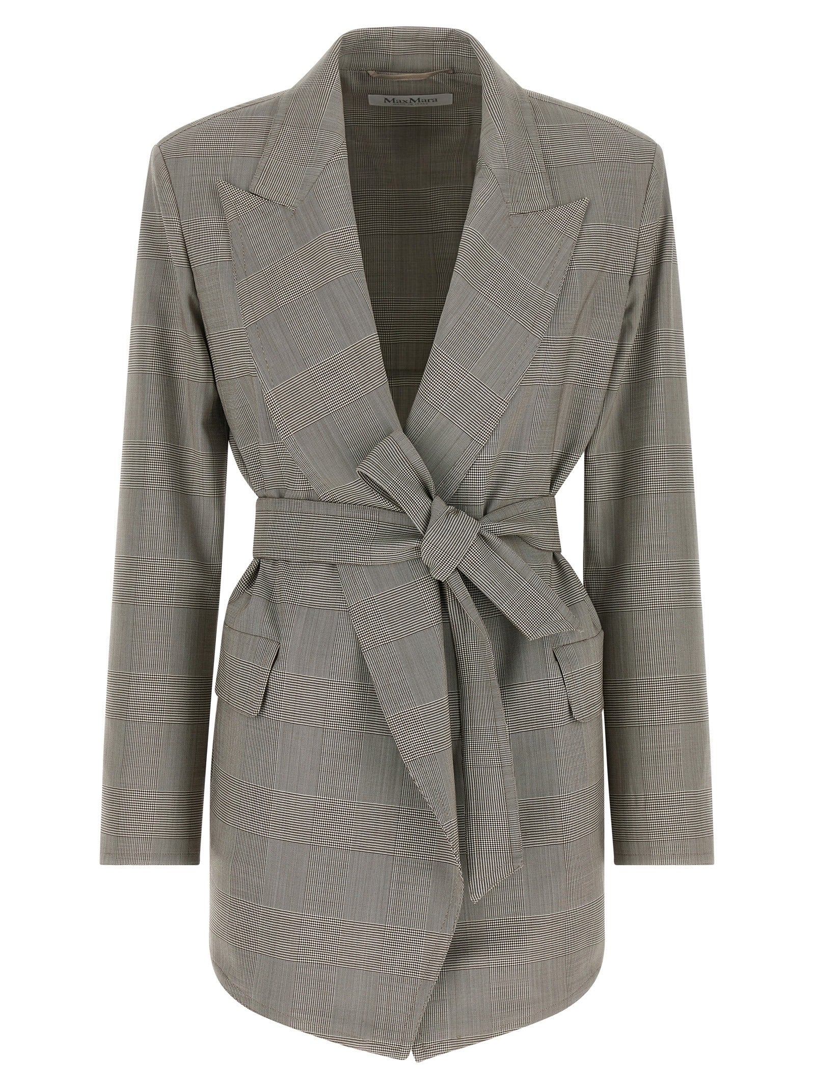 Gray Prince of Wales Virgin Wool Blazer