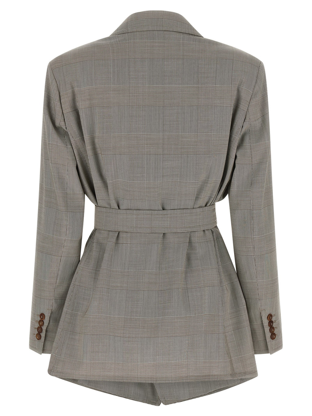Gray Prince of Wales Virgin Wool Blazer
