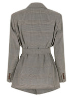Gray Prince of Wales Virgin Wool Blazer