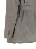Gray Prince of Wales Virgin Wool Blazer