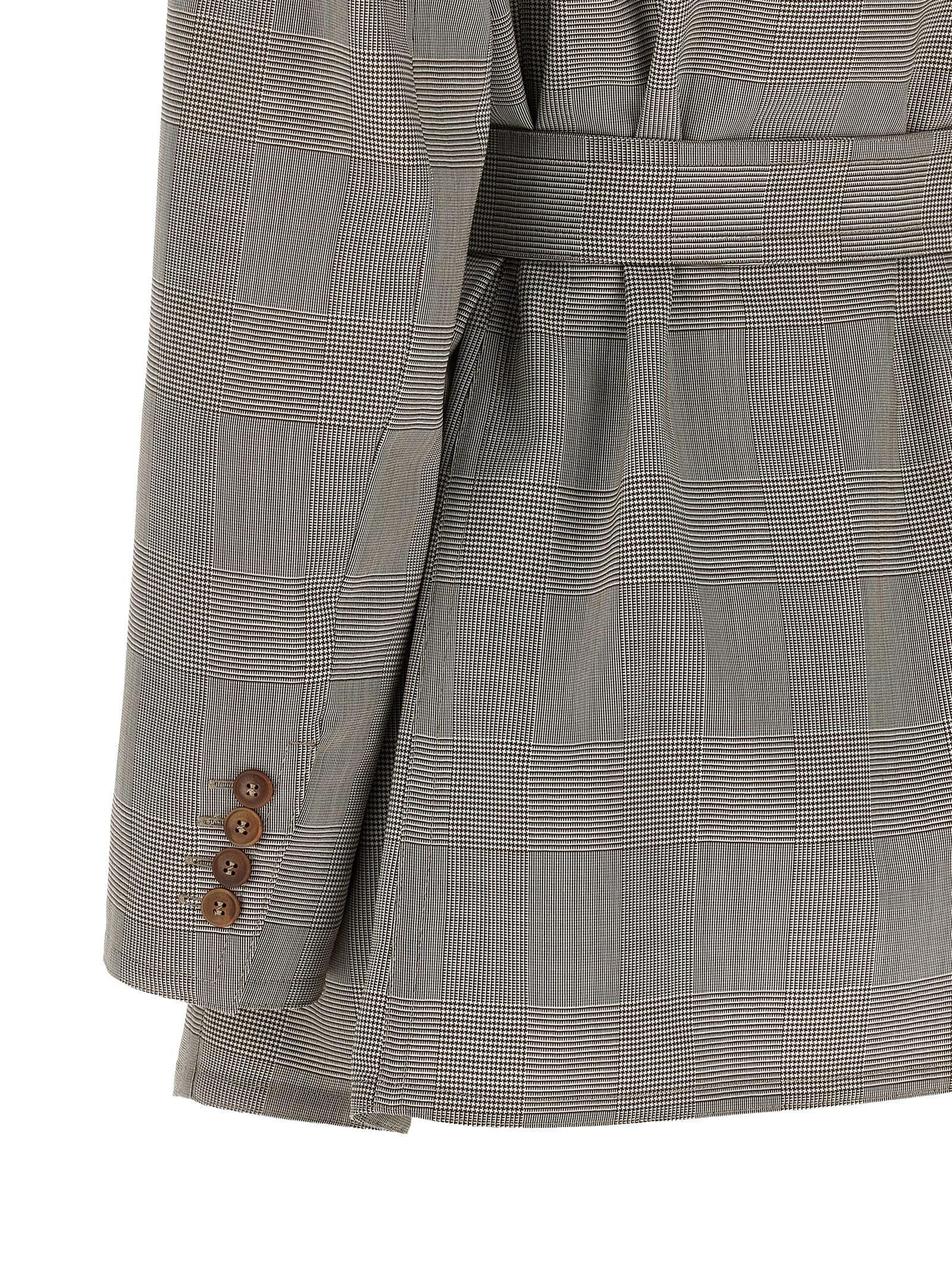 Gray Prince of Wales Virgin Wool Blazer
