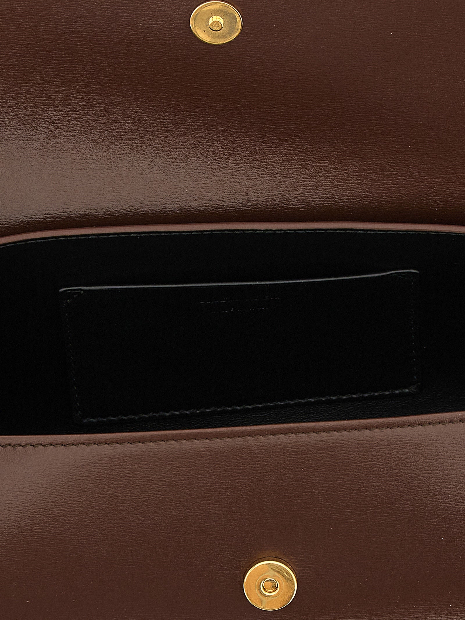 Brown Calfskin Cannolo Small Shoulder Bag