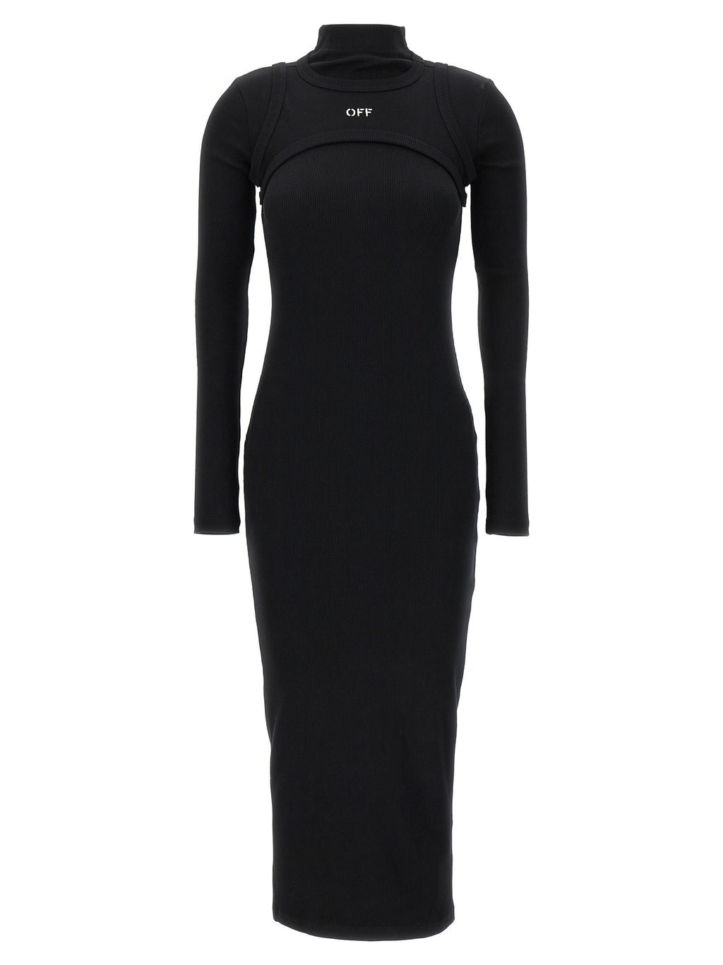 Ribbed Cotton Long Dress