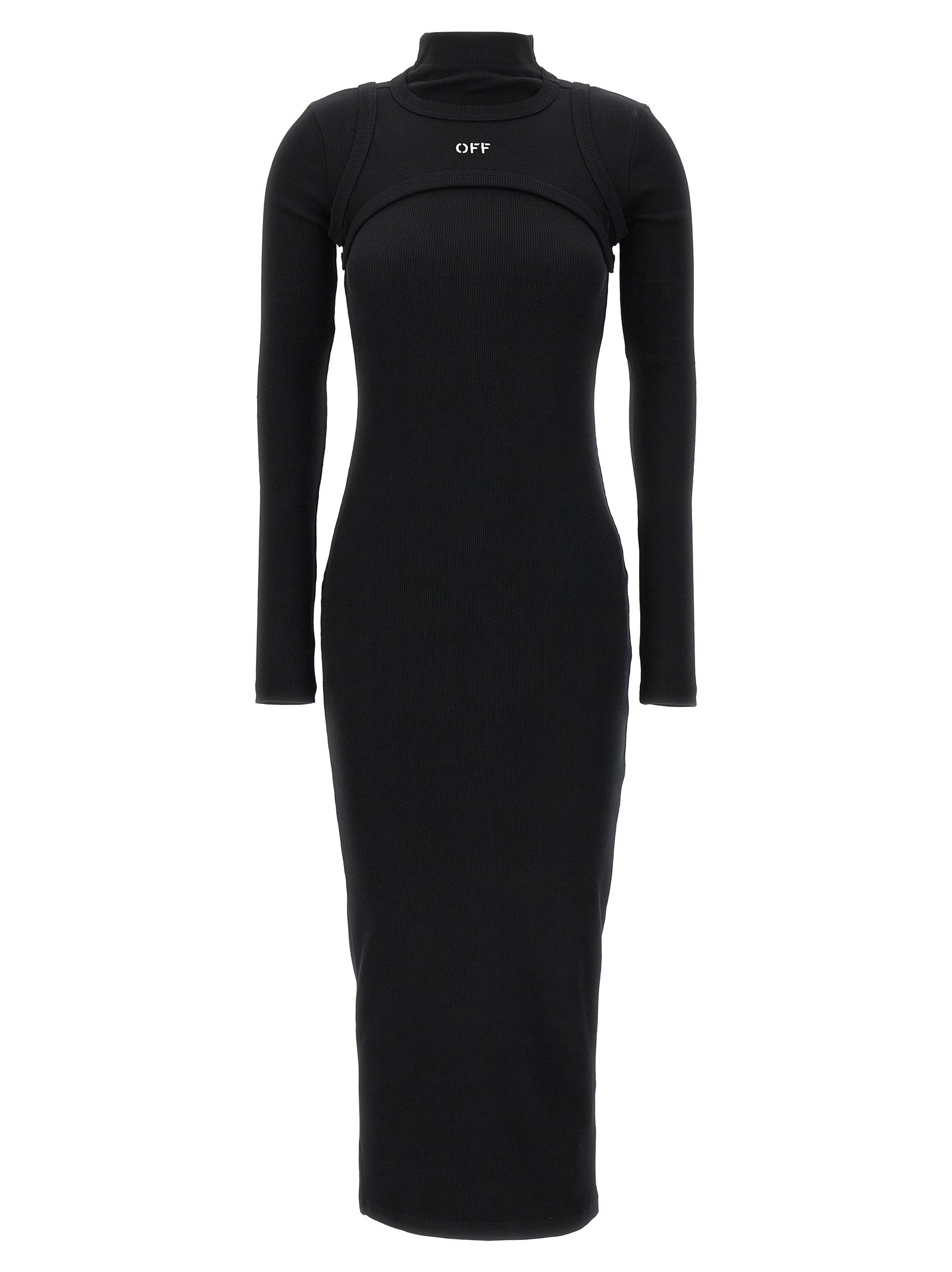 Ribbed Cotton Long Dress