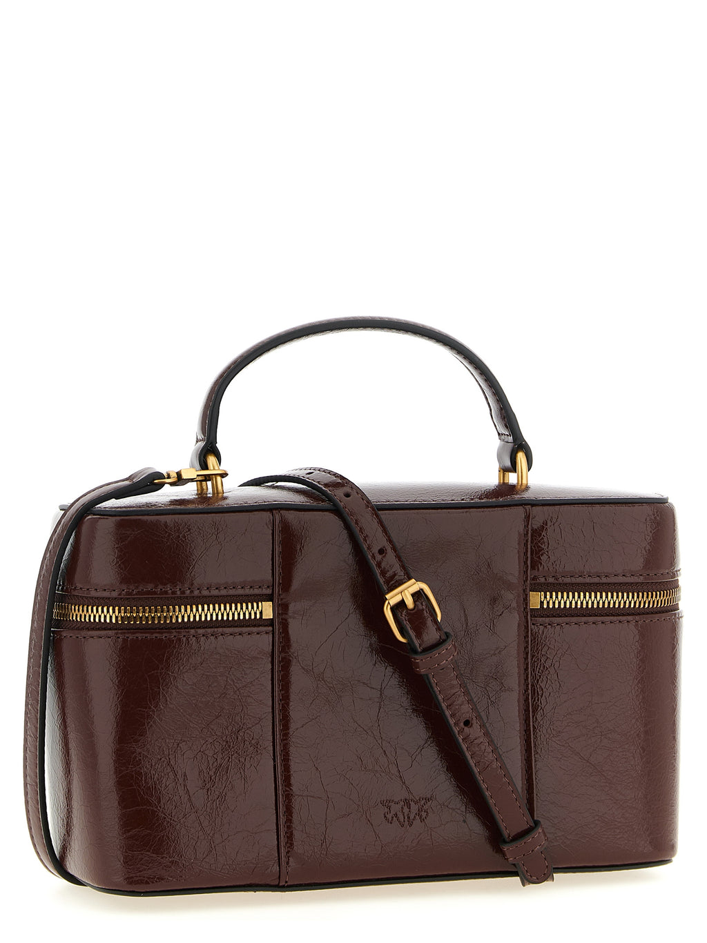 Brown Calfskin Structured Handbag