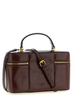 Brown Calfskin Structured Handbag