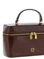 Brown Calfskin Structured Handbag