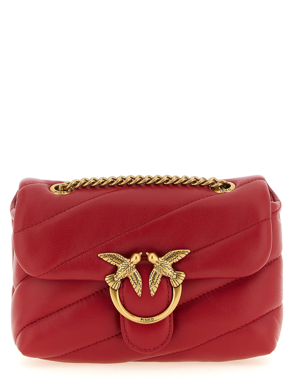 Red Nappa Lambskin Baby Love Puff Shoulder Bag