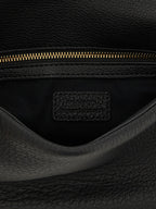 Black Hammered Lamb Leather Shoulder Bag