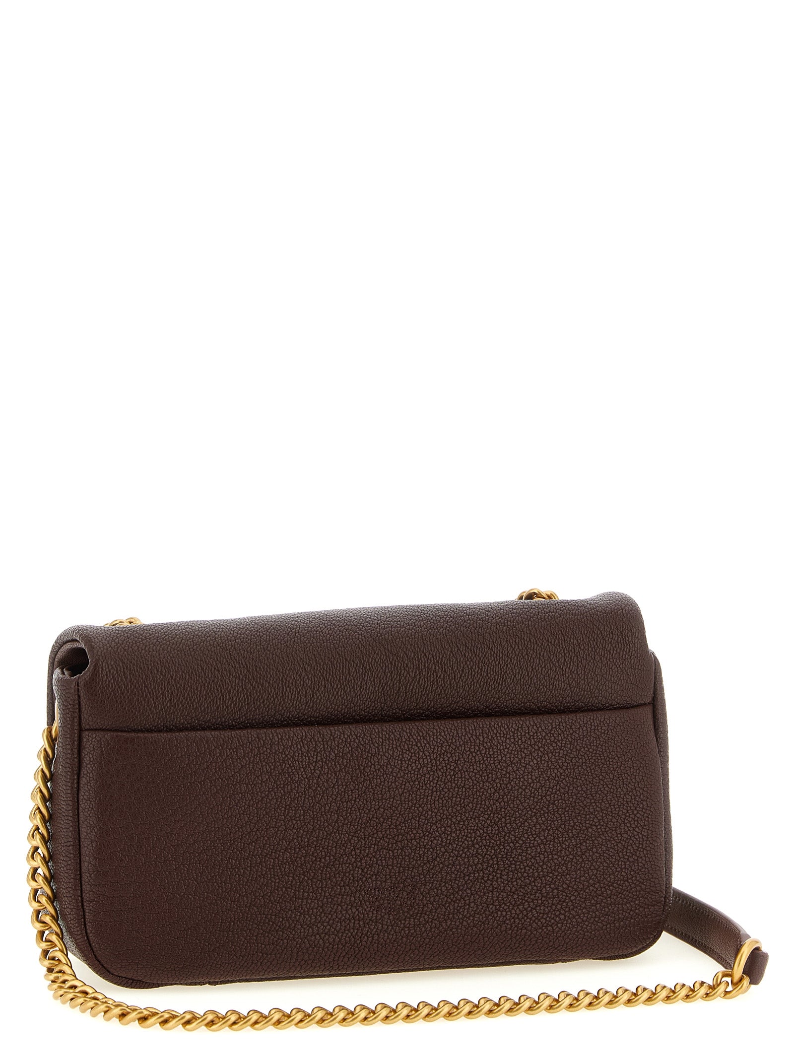 Brown Lamb Leather Shoulder Bag