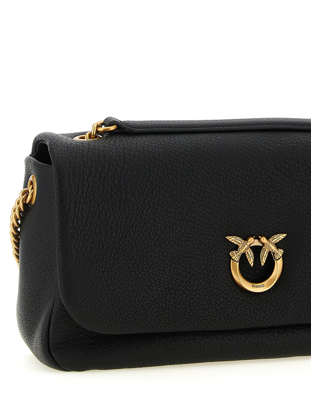 Black Lamb Leather Shoulder Bag