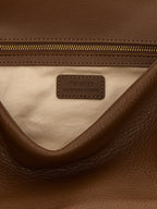 Brown Lambskin Leather Shoulder Bag