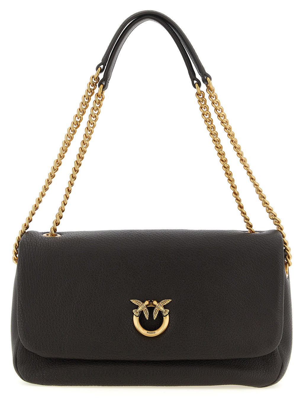 Brown Lamb Leather Shoulder Bag