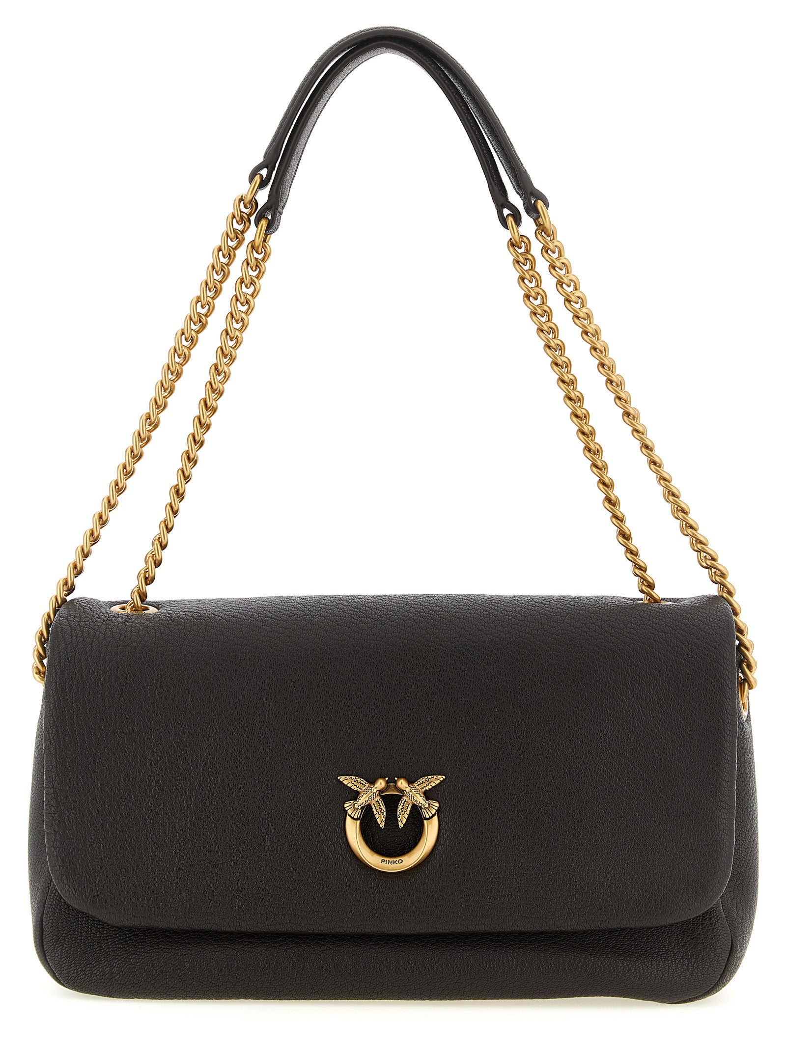 Brown Lamb Leather Shoulder Bag