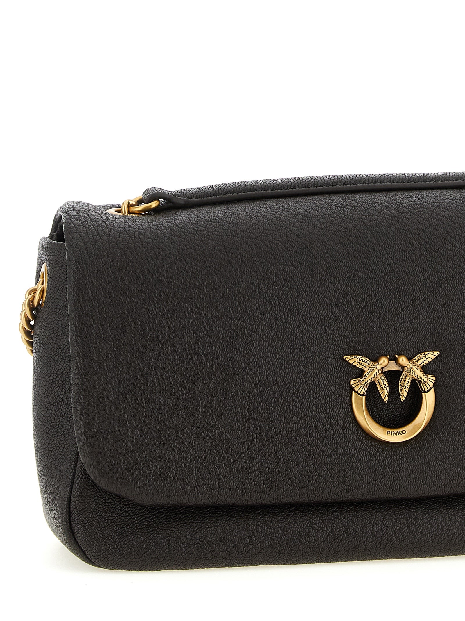 Brown Lamb Leather Shoulder Bag