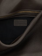 Brown Lamb Leather Shoulder Bag