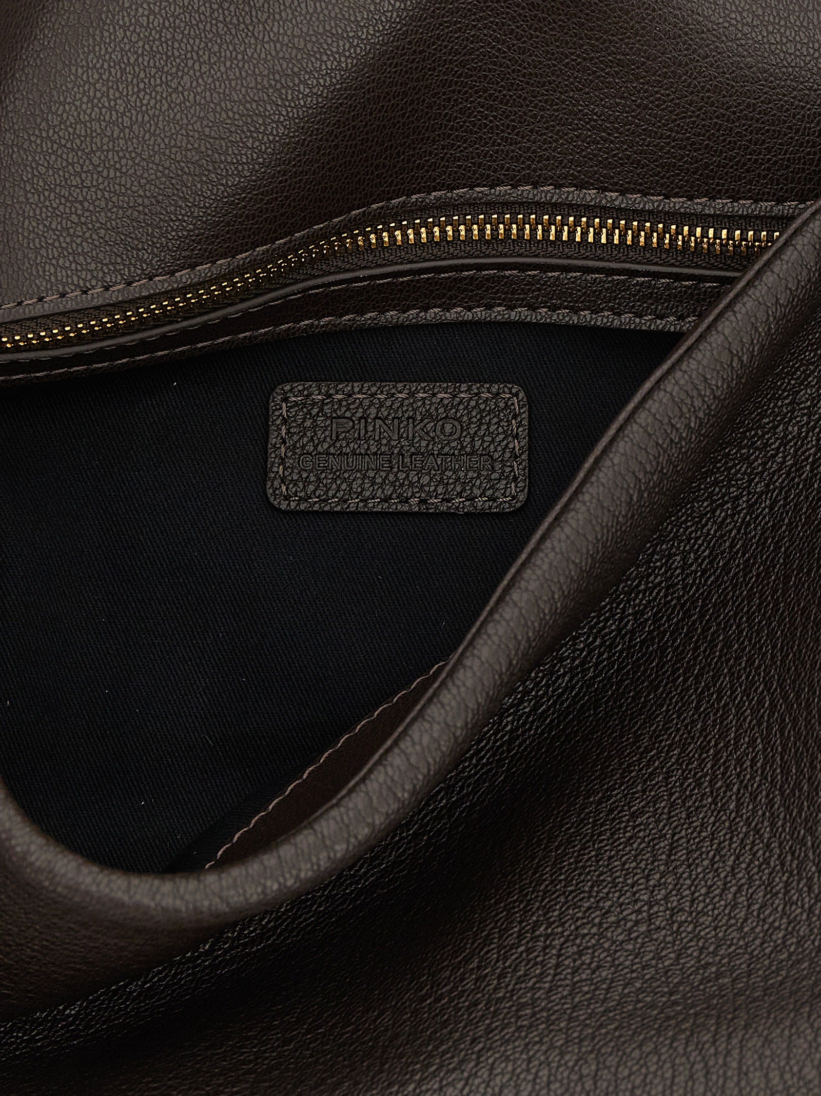 Brown Lamb Leather Shoulder Bag