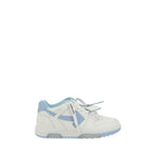 White Calf Leather Athletic Sneakers