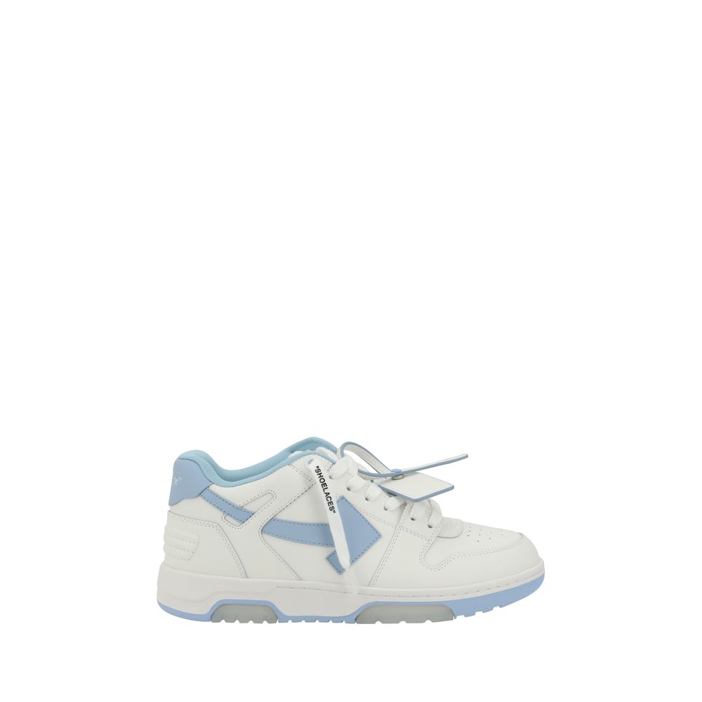 White Calf Leather Athletic Sneakers