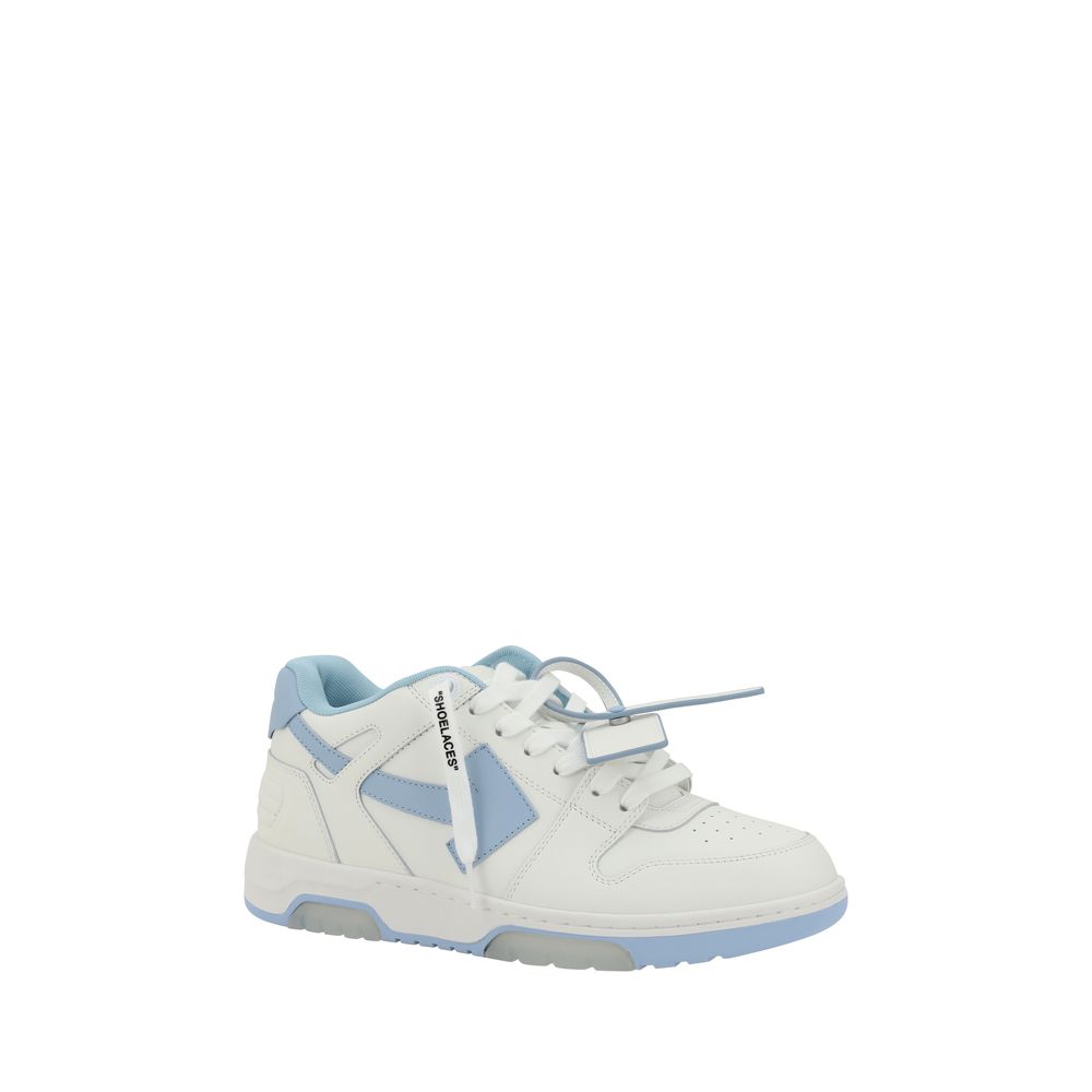 White Calf Leather Athletic Sneakers