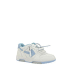 White Calf Leather Athletic Sneakers