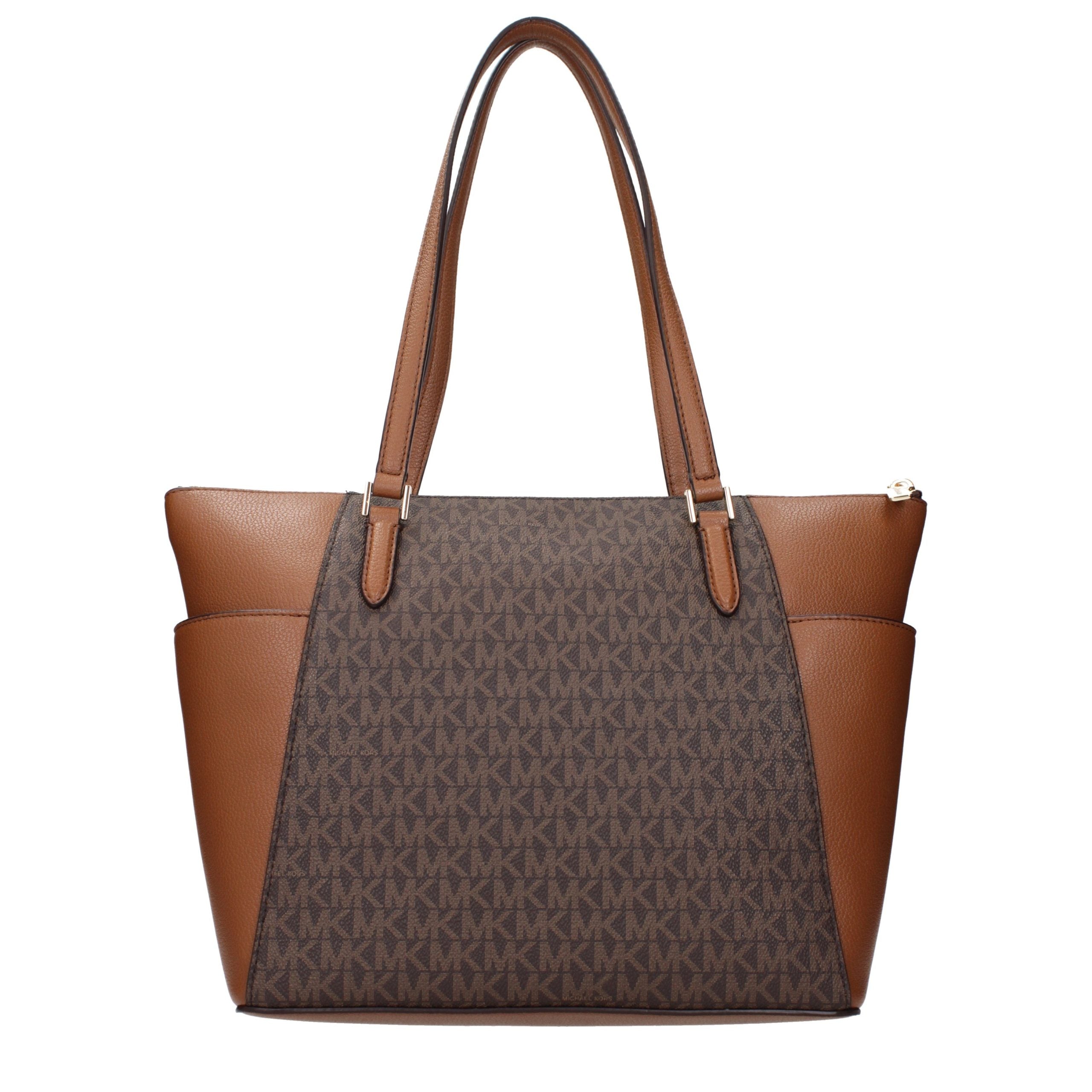 Brown Leather Jet Set Shoulder Bag