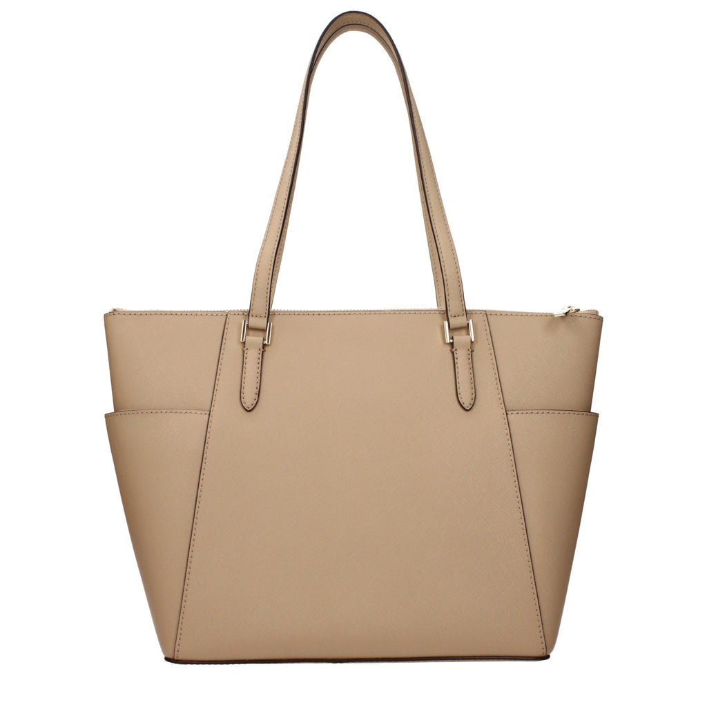 Beige Leather Shoulder Bag