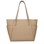 Beige Leather Shoulder Bag