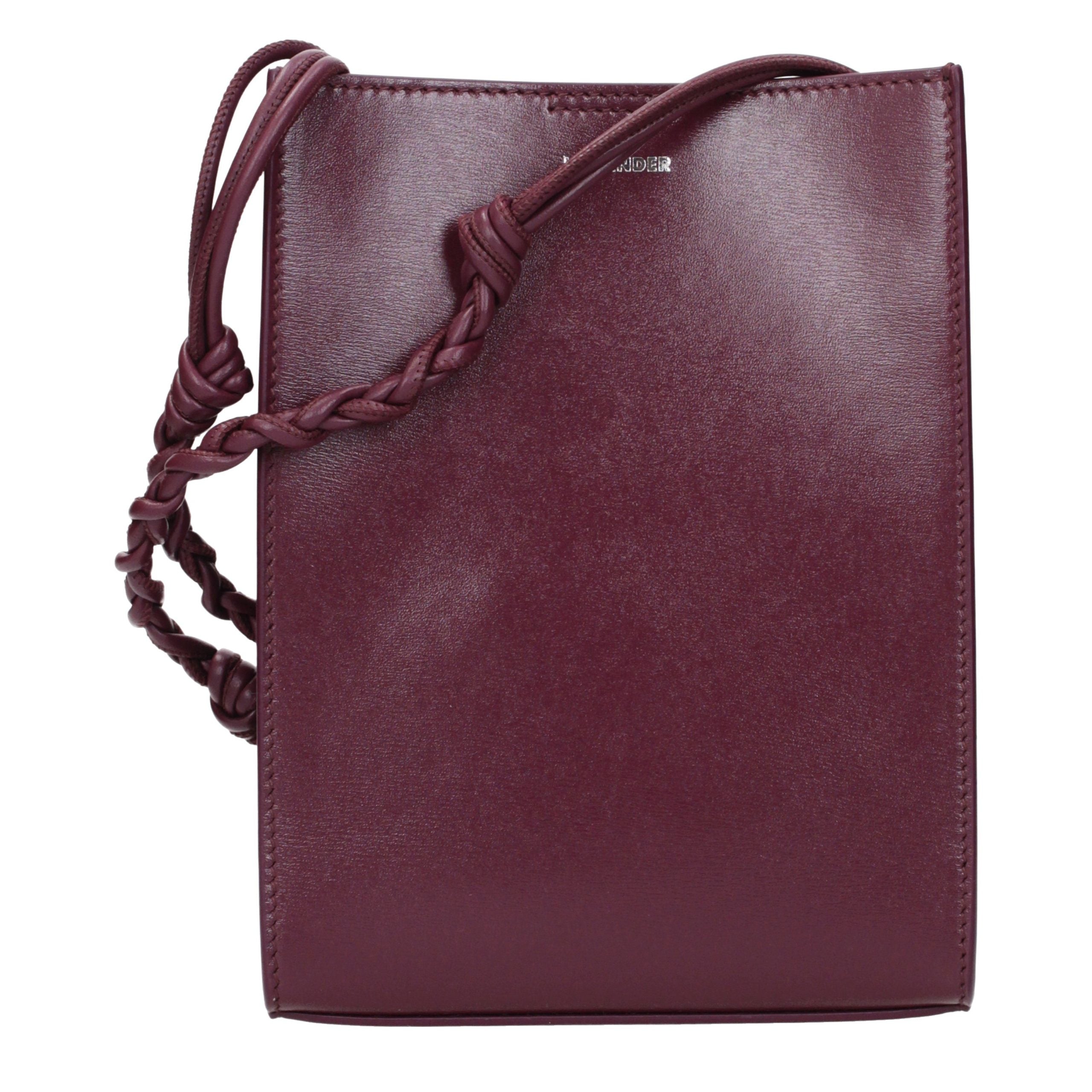 Violet Leather Crossbody Bag