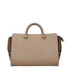 Beige Leather Shoulder Bag
