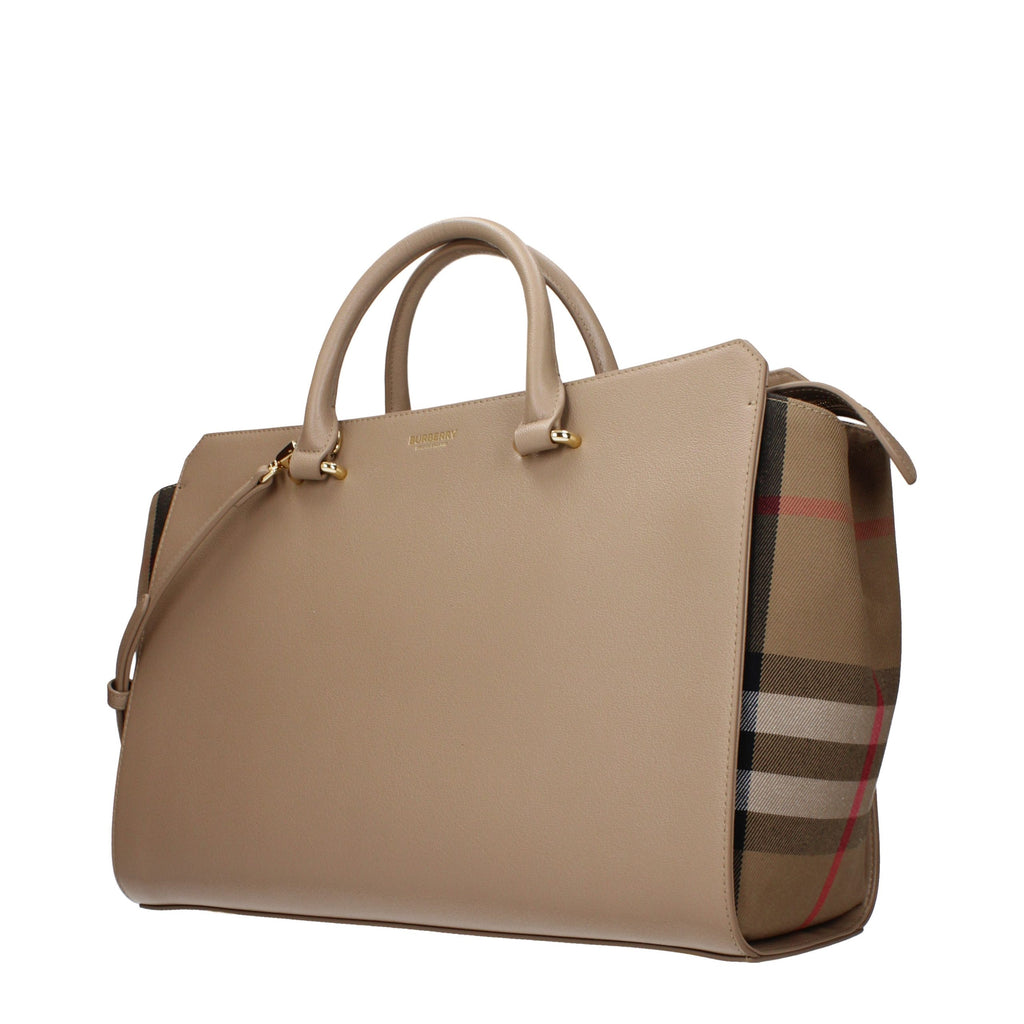 Beige Leather Shoulder Bag