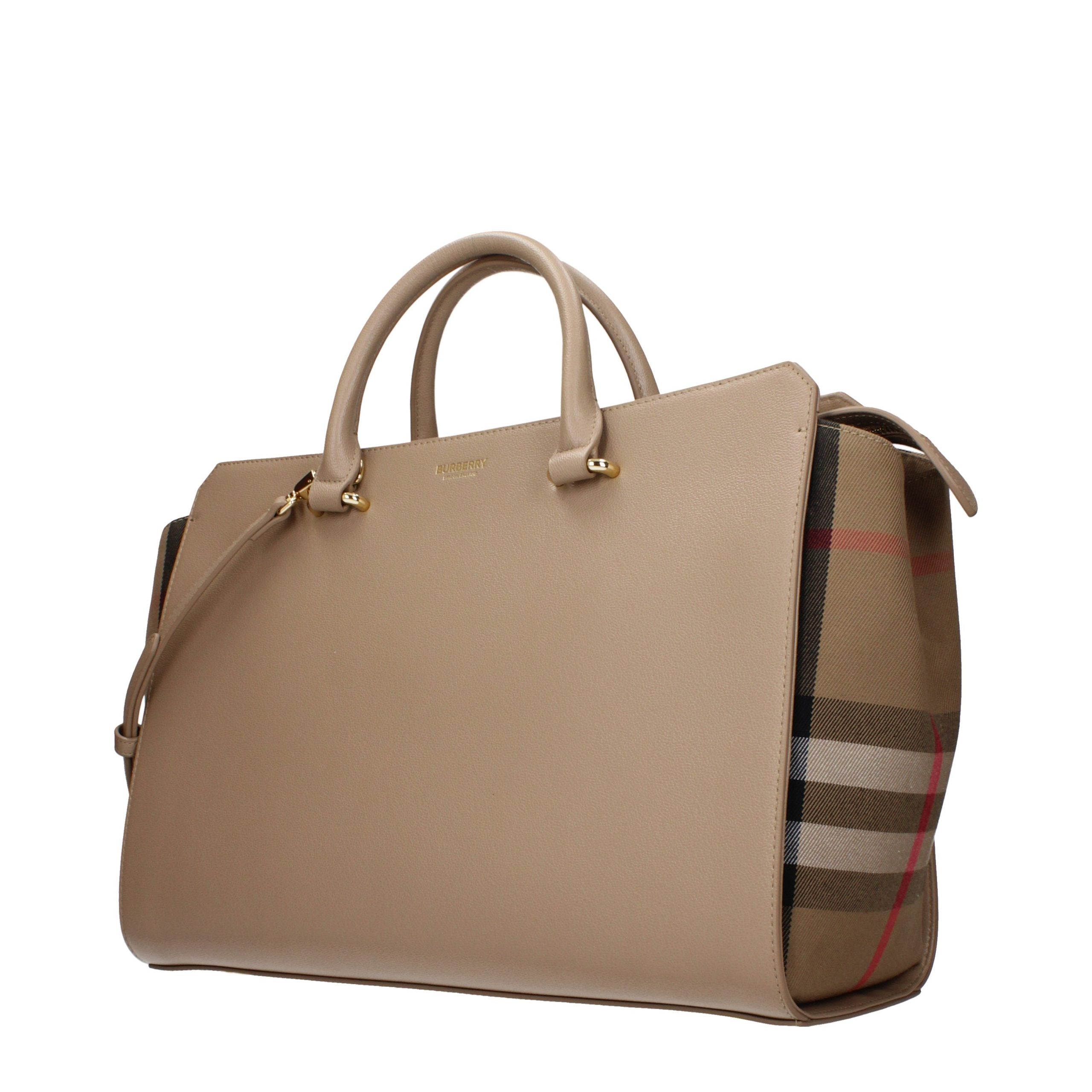 Beige Leather Shoulder Bag
