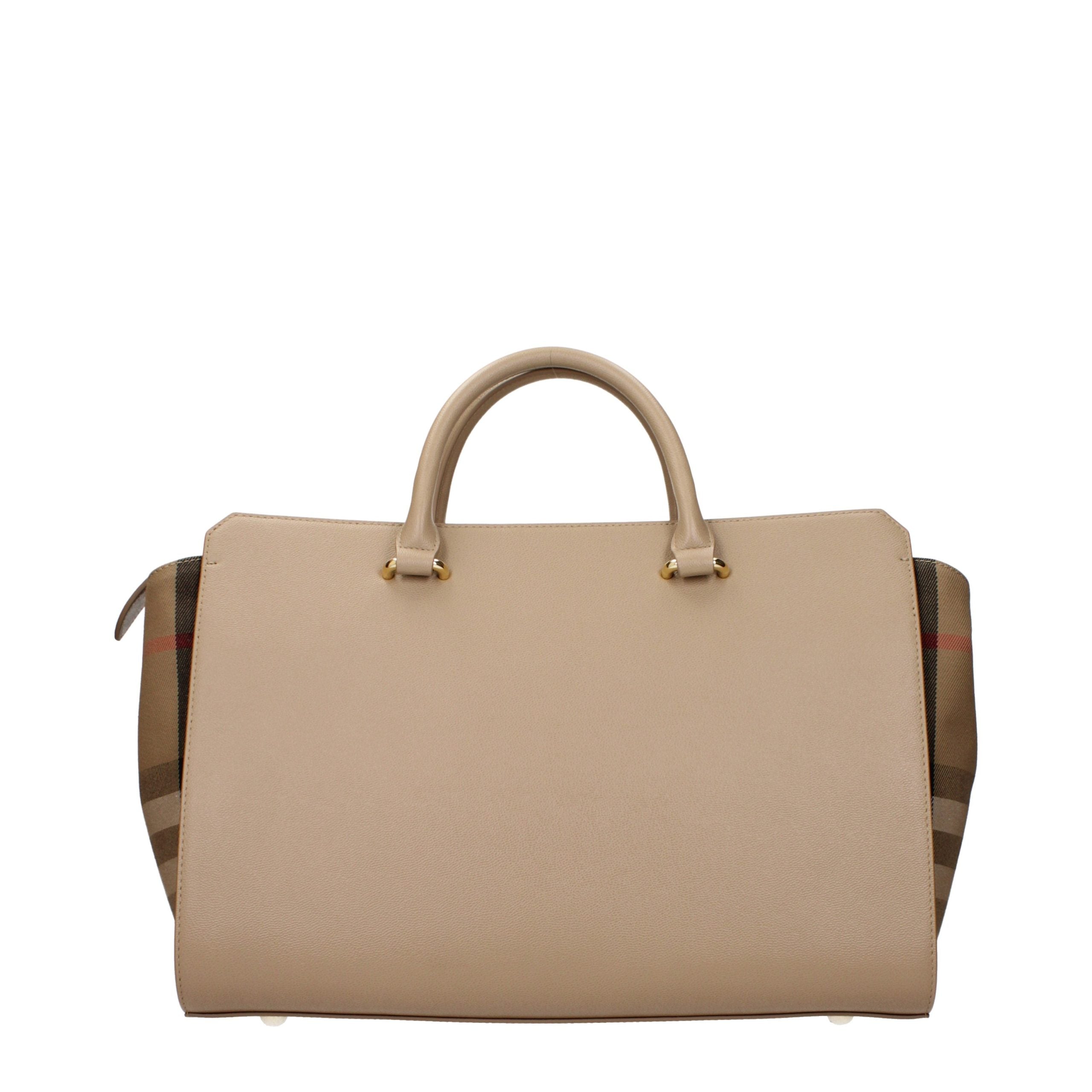 Beige Leather Shoulder Bag