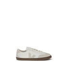 White Calf Leather Volley Sneakers