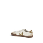 Beige Calf Leather Volley Sneakers